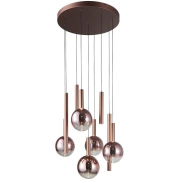 Italux Camino PND-24038-9A-COPP Függőlámpa 9x54W/LED 3000K 2112lm IP20