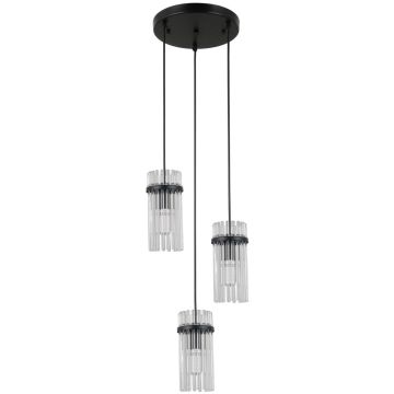 Italux Merto PND-40930-3A-BK Függőlámpa 3x40W/E14 IP20