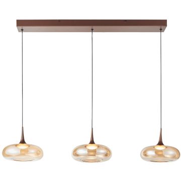 Italux Tenele PND-24028-3B-COPP Függőlámpa 3x21W/LED 3000K 1300lm IP20