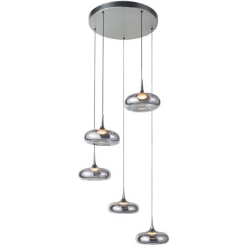 Italux Tenele PND-24028-5A-SILV Függőlámpa 5x35W/LED 3000K 1514lm IP20