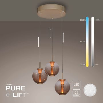 Paul Neuhaus PURE E-Infinity 2222-97 Függőlámpa 3x7W/LED 2200-5000k 560lm ip20