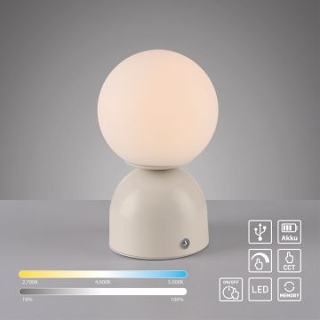 Paul Neuhaus RUDI 19218-39 Asztali lámpa 1x1,2W/LED 3000-6000k 90lm ip20