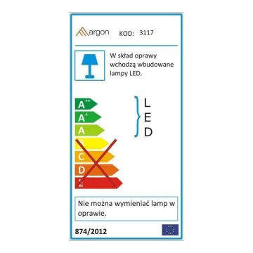 Zuma Line LUSTRO 3117 Tükör 1x36W/LED 3000/4000/6000k 626lm ip44