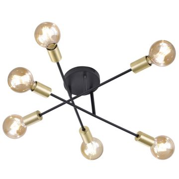Trio CROSS 606700632 Plafonlámpa 6x40w/e27 ip20