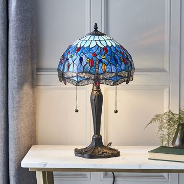 Endon DRAGONFLY BLUE 64090 Asztali lámpa 2x60W/E27 IP20