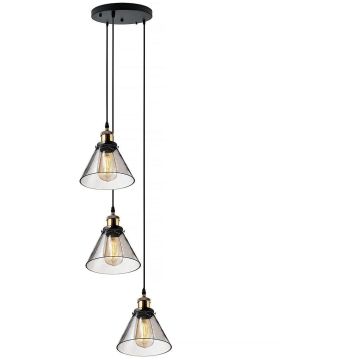 Altavola Design NEW YORK LOFT LA034/CO3_smoky Függőlámpa 3x40W/E27 IP20