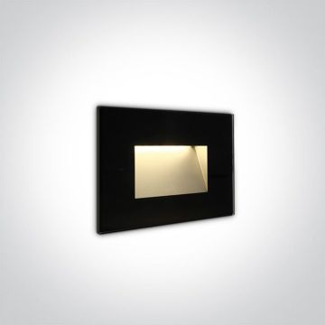 One Light The Glass Face 68076/B/W Beépíthető lépcsőházi lámpa 1x3W/LED 3000K 200lm IP65