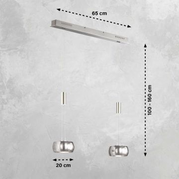 Fischer&Honsel Colette 60989 Lepel lámpa 2x9W/LED 2700K 1900 lm IP20