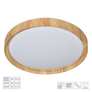 Prezent WOODEN 71330 Süllyesztett mennyezeti lámpa 1x33W/LED 2050lm IP20