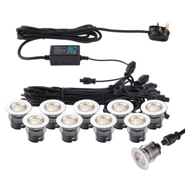 Endon IKONPRO CCT 73348 Kerti lámpa 10x0,75W/LED 3000K/4000K 280LM IP67