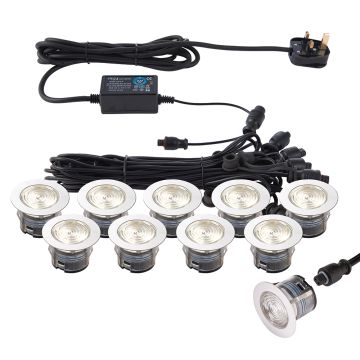 Endon IKONPRO CCT 73349 Kerti lámpa 10x0,75W/LED 3000K/4000K 410LM IP67