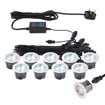 Endon IKONPRO CCT 76617 Kerti lámpa 10x0,75W/LED 6500K/20000 410LM IP67