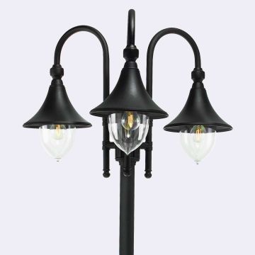 Norlys FIRENZE 830B Utcai lámpa 3x9W/E27 IP54
