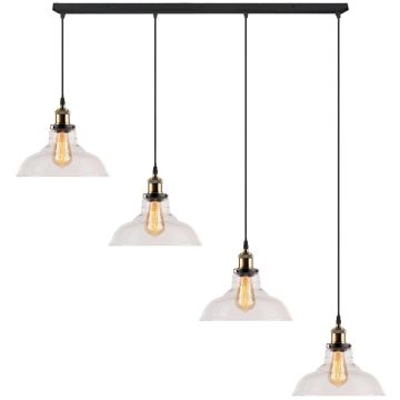 Altavola Design NEW YORK LOFT LA040/CL4_clear Függőlámpa 4x40W/E27 IP20