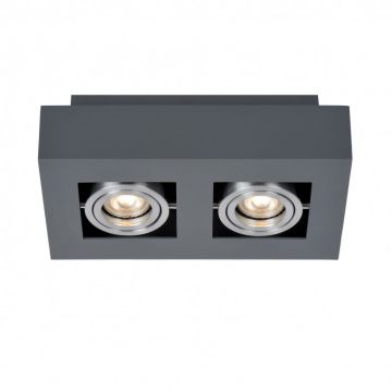 Italux CASEMIRO IT8002S2-BK/AL Felületi spotlámpa 2x50W/GU10