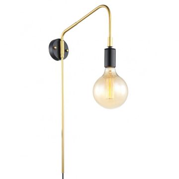 Italux MALENE MBM3386/1 BK+GD Fali lámpa 1x40W/E27