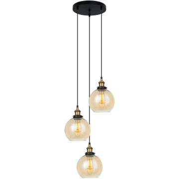 Italux CARDENA MDM-4330-3-GD+AMB Függőlámpa 3x40W/E27 IP20