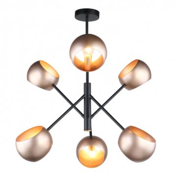 Italux CAVAZZA MDM-3690/6 BK+GD Csillár 6x40W/E14