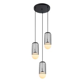 Italux MATTY MDM-3939/3 BK Függőlámpa 3x40W/E27 IP20