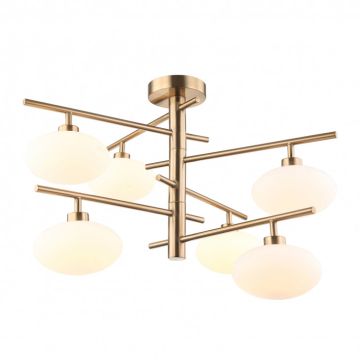 Italux FIORENZO MXM3661-6 BRO+W Plafonlámpa 6x25W/G9