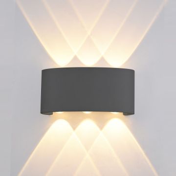 Italux ORTELO OWL-451-3-BL Fali lámpa 6x6W/LED 3000K 550LM IP54