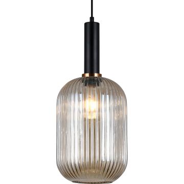 Italux ANTIOLA PND-5588-1L-BK+AMB Függőlámpa 1x40W/E27 IP20