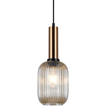Italux ANTIOLA PND-5588-1M-BRO+AMB Függőlámpa 1x40W/E27 IP20
