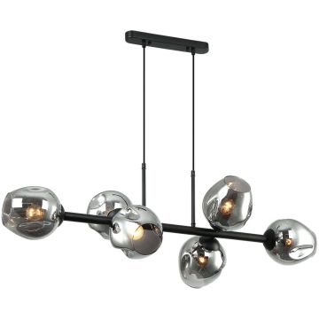 Italux BORGO PND-30843-6 BK+SG Függőlámpa 6x40W/E27 IP20