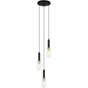 Italux PEROLA PND-43363-3 BK+BR Függőlámpa 3x40W/E14 IP20