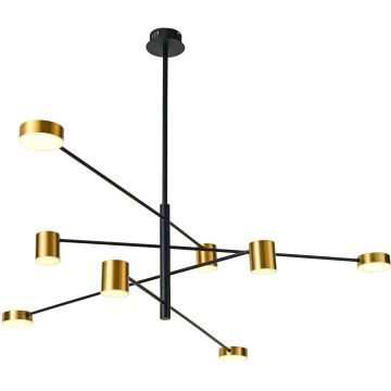 Italux REMDAL PND-16374-8 BK+GD Csillár 8x35,5W/LED 3000K 653LM IP20