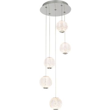 Italux ROSARIO PND-12220121-5A-CR Függőlámpa 5x21W/LED 3200K 1400LM IP20