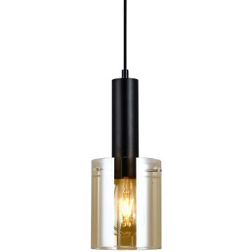 Italux SARDO PND-5581-1-BK+AMB Függőlámpa 1x40W/E27 IP20