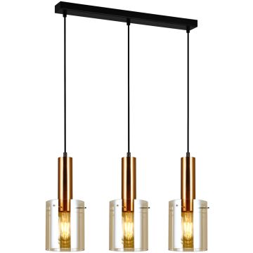 Italux SARDO PND-5581-3-BRO+AM Függőlámpa 3x40W/E27 IP20