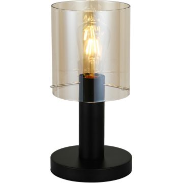 Italux SARDO TB-5581-1-BK+AMB Asztali lámpa 1x40W/E27 IP20