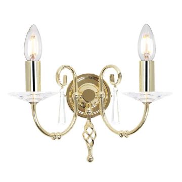 Elstead Lighting AEGEAN AG2-POL-BRASS Fali lámpa 2x60W/E14