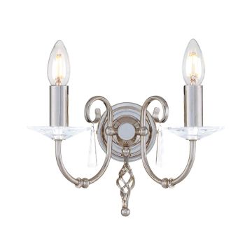 Elstead Lighting AEGEAN AG2-POL-NICKEL Fali lámpa 2x60W/E14