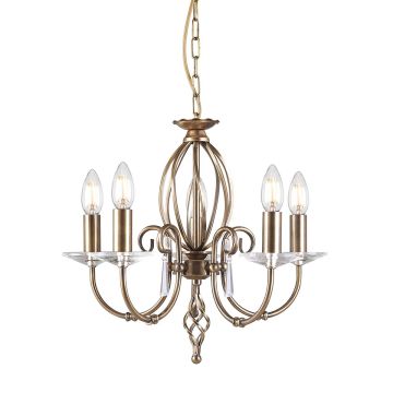 Elstead Lighting AEGEAN AG5-AGED-BRASS Csillár 5x60W/E14