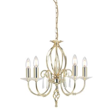 Elstead Lighting AEGEAN AG5-POL-BRASS Csillár 5x60W/E14