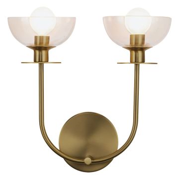 Elstead Lighting Sylvia ALM-SYLVIA-2WB-BG-CL Fali lámpa 2x40W/E14 IP20
