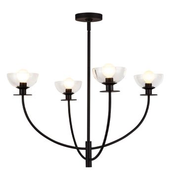 Elstead Lighting Sylvia ALM-SYLVIA4-BK-CL Csillár 4x40W/E14 IP20