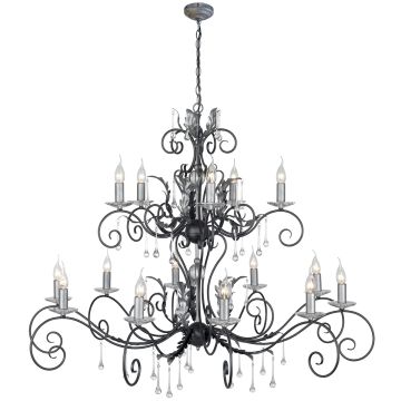 Elstead Lighting AMARILLI AML15-BLK-SILVER Csillár 15x60W/E14