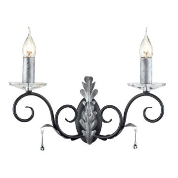 Elstead Lighting AMARILLI AML2-BLK-SILVER Fali lámpa 2x60W/E14