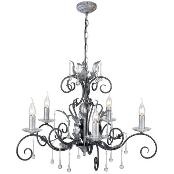 Elstead Lighting AMARILLI AML5-BLK-SILVER Csillár 5x60W/E14