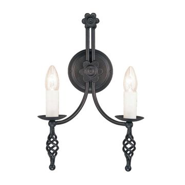 Elstead Lighting BELFRY BY2-BLACK Fali lámpa 2x60W/E14