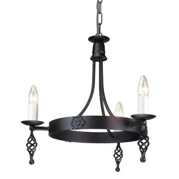 Elstead Lighting BELFRY BY3-BLACK Csillár 3x60W/E14