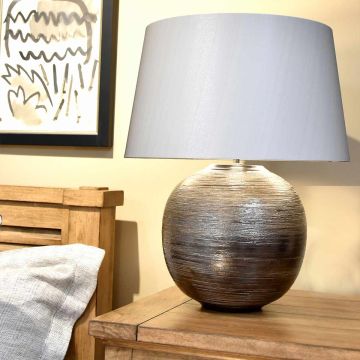 Elstead Lighting CAESAR CAESAR-TL-SIL Asztali lámpa 1x60W/E27