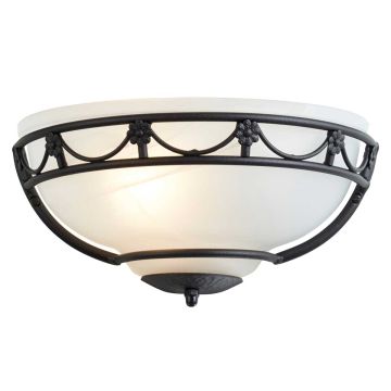 Elstead Lighting CARISBROOKE CB-WU-BLACK Fali lámpa 1x60W/E27