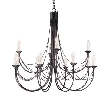 Elstead Lighting CARISBROOKE CB12-BLACK Csillár 12x60W/E14