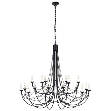 Elstead Lighting CARISBROOKE CB18-BLACK Csillár 18x60W/E14