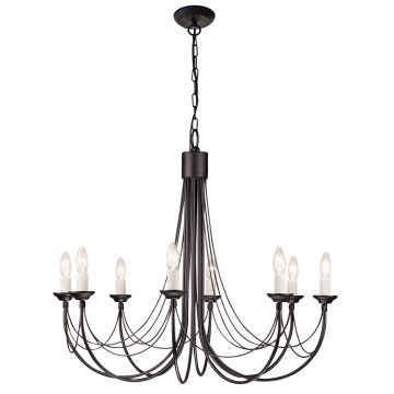 Elstead Lighting CARISBROOKE CB8-BLACK Csillár 8x60W/E14